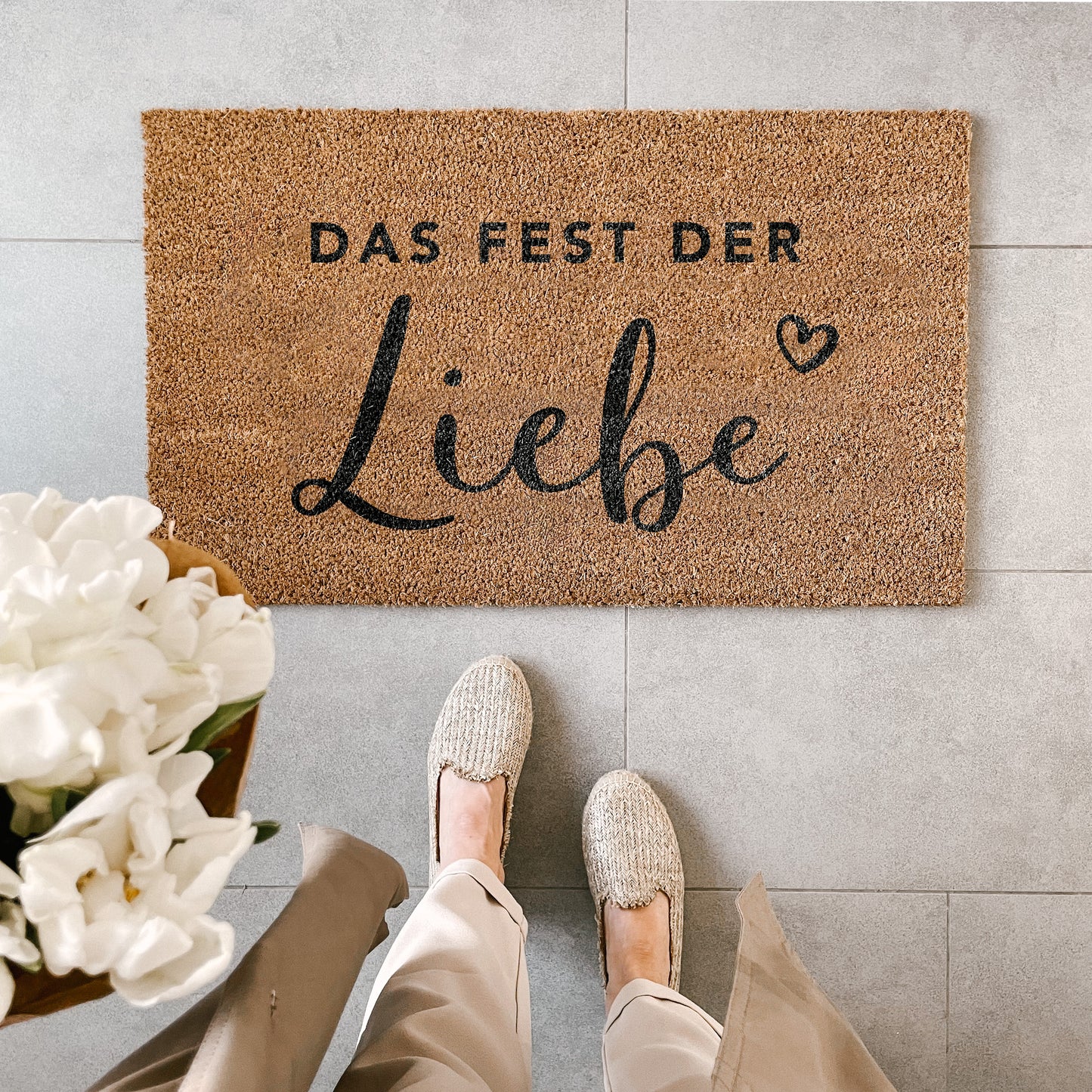 Kokos Fußmatte Fest der Liebe | Eulenschnitt