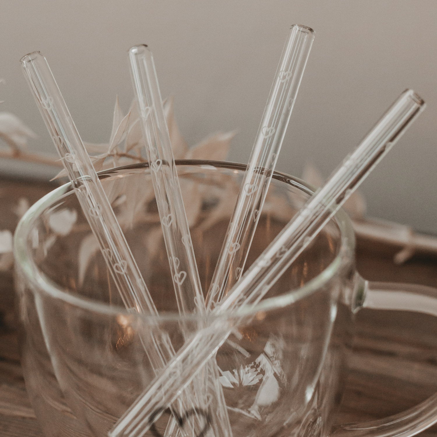 Glas-Strohhalme mit Herzen – Nachhaltig & Liebevoll