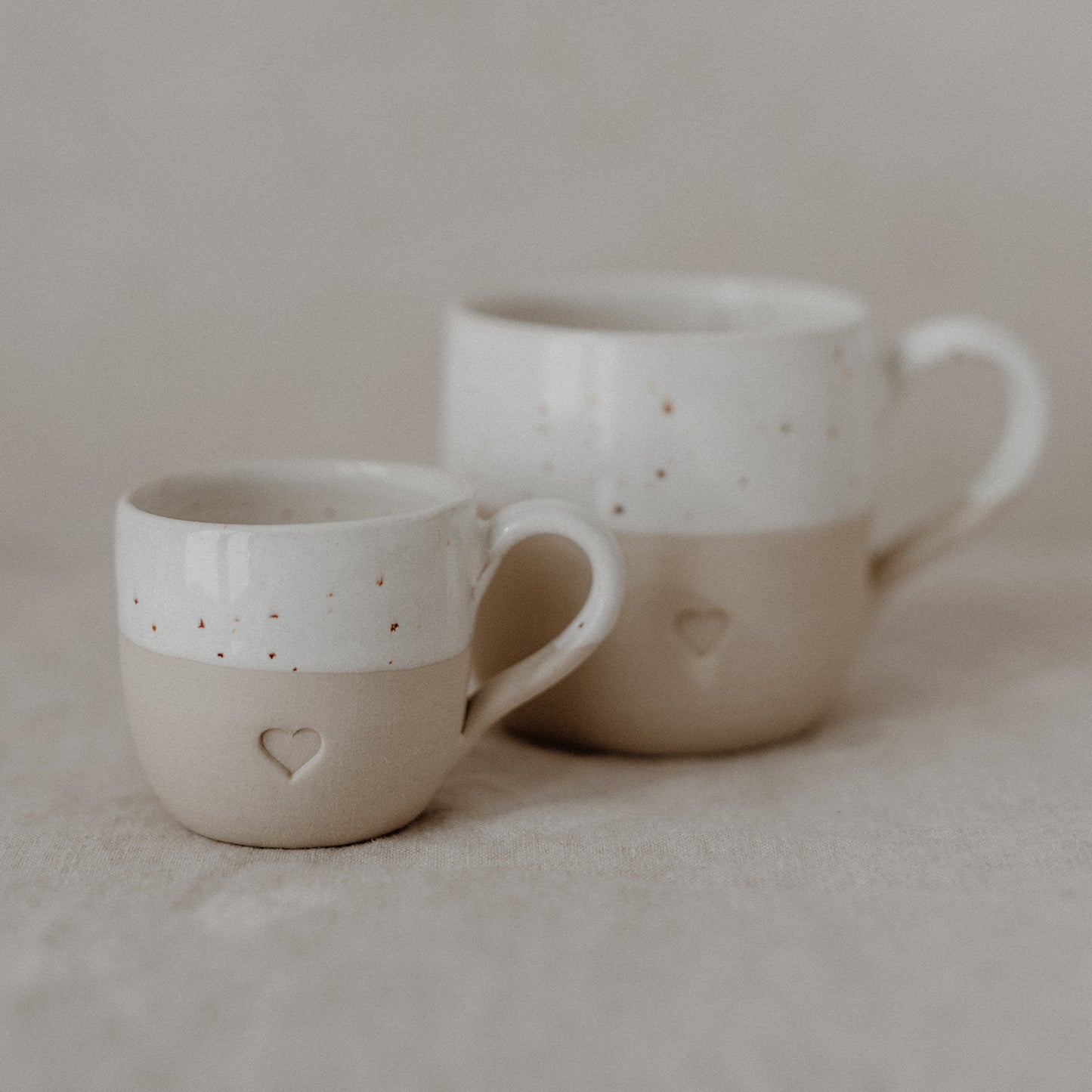 Tasse à espresso en forme de cœur