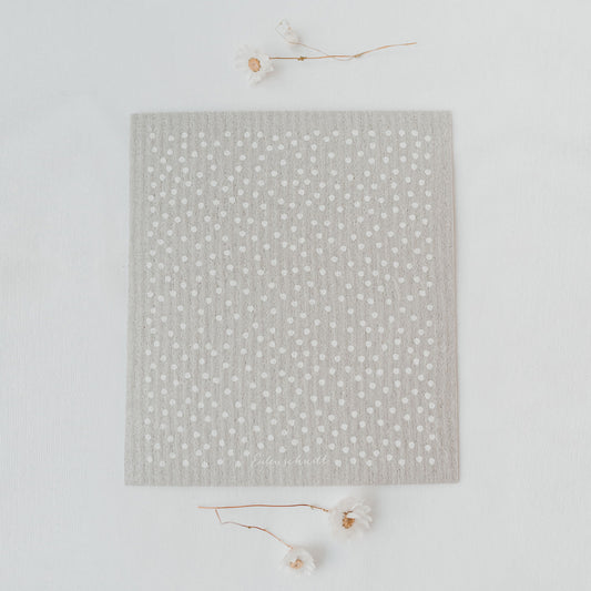 Chiffons éponges Punkte en Gris en lot de 3
