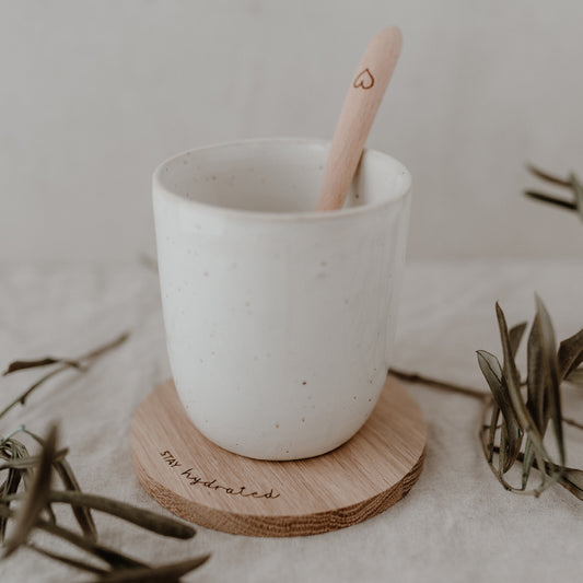 Dessous de verre en chêne stay hydrated