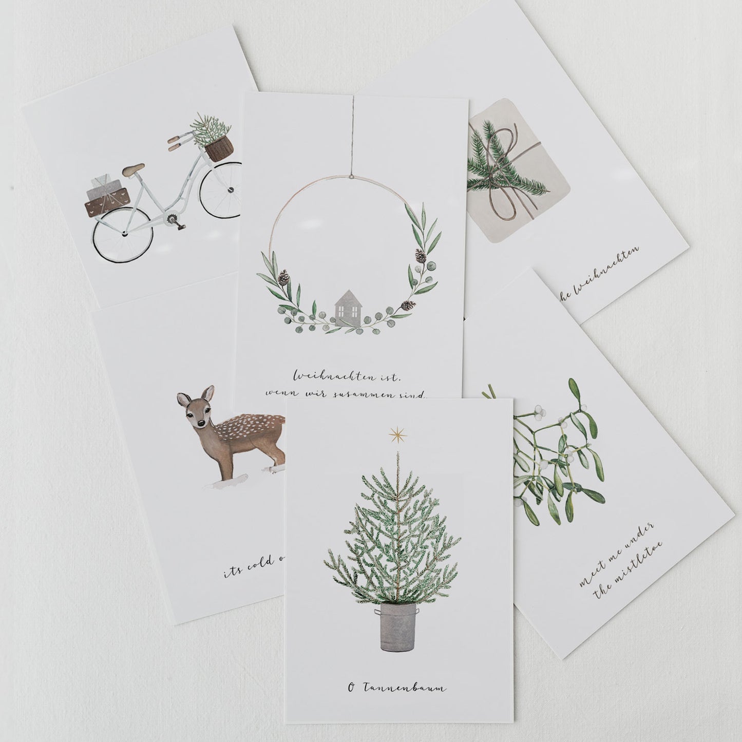 Ensemble cartes de Noël en lot de 6