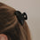 Detailansicht der großen Haarspange Herz night mit ausgestanztem Herz