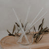 Pailles en verre Pois Noirs 20cm en lot de 4