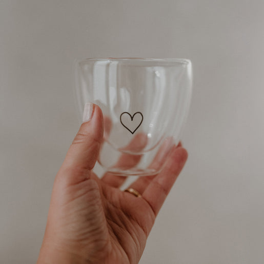 Verre à cœur à double paroi Cœur 100ml
