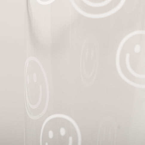 Trinkglas Smileys weiß