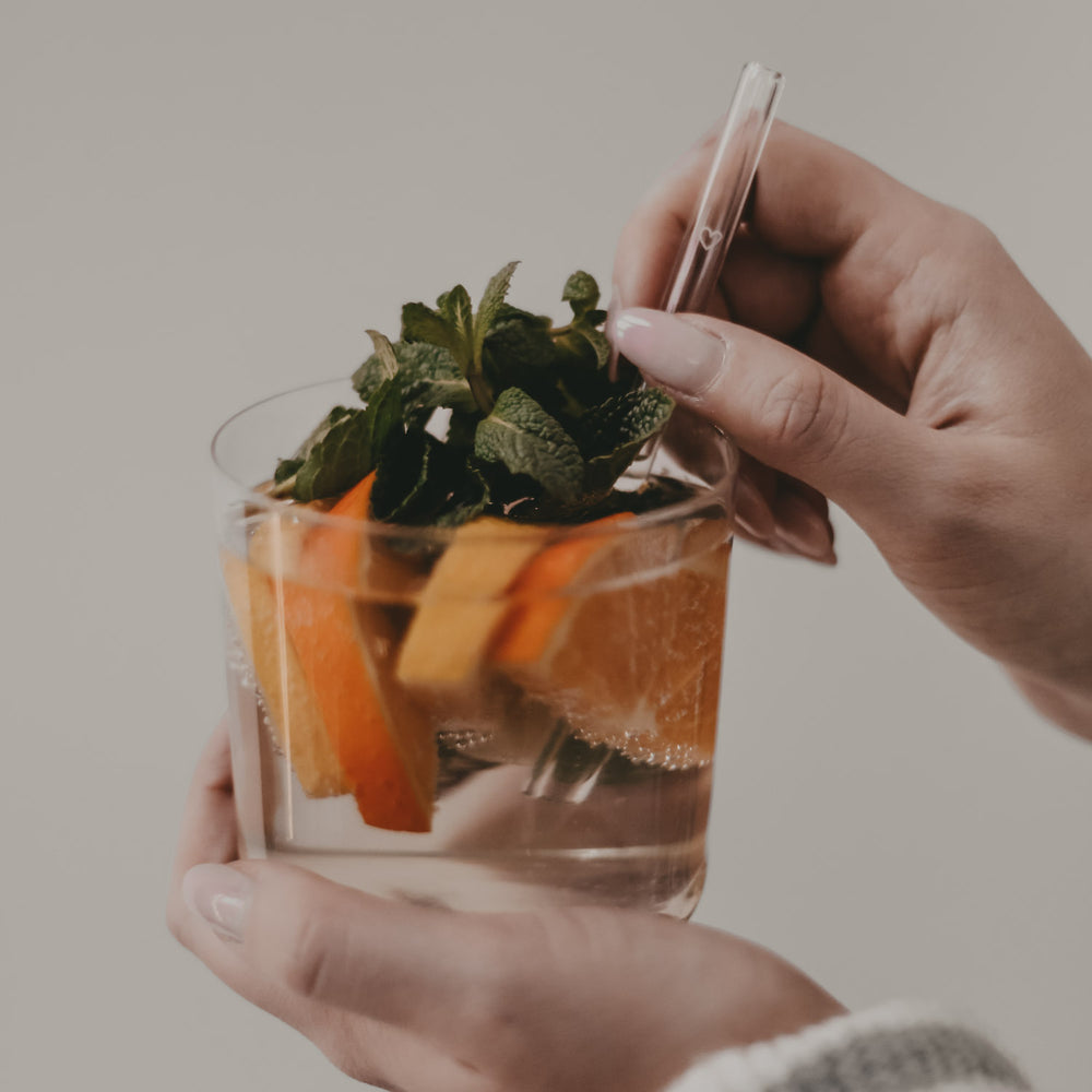 Glas-Strohhalme mit Herz – Perfekt für kleine Gläser