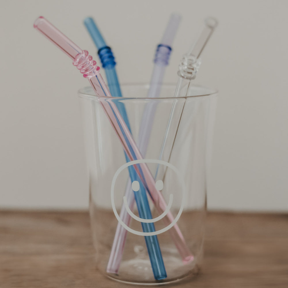 Nachhaltige Glasstrohhalme 20cm – Geknickt und stilvoll
