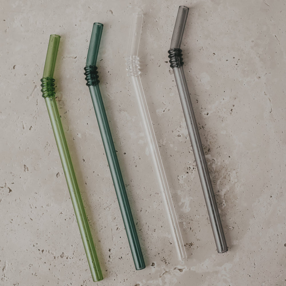 aufbewahrung glas strohhalme Stilvolle geknickte Glasstrohhalme im 4er Set