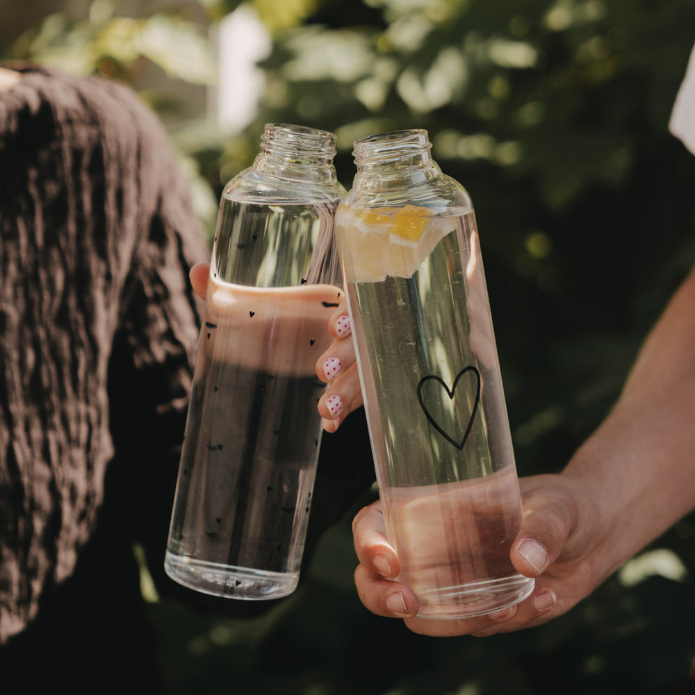 Trinkflasche Herz – groß & alltagstauglich