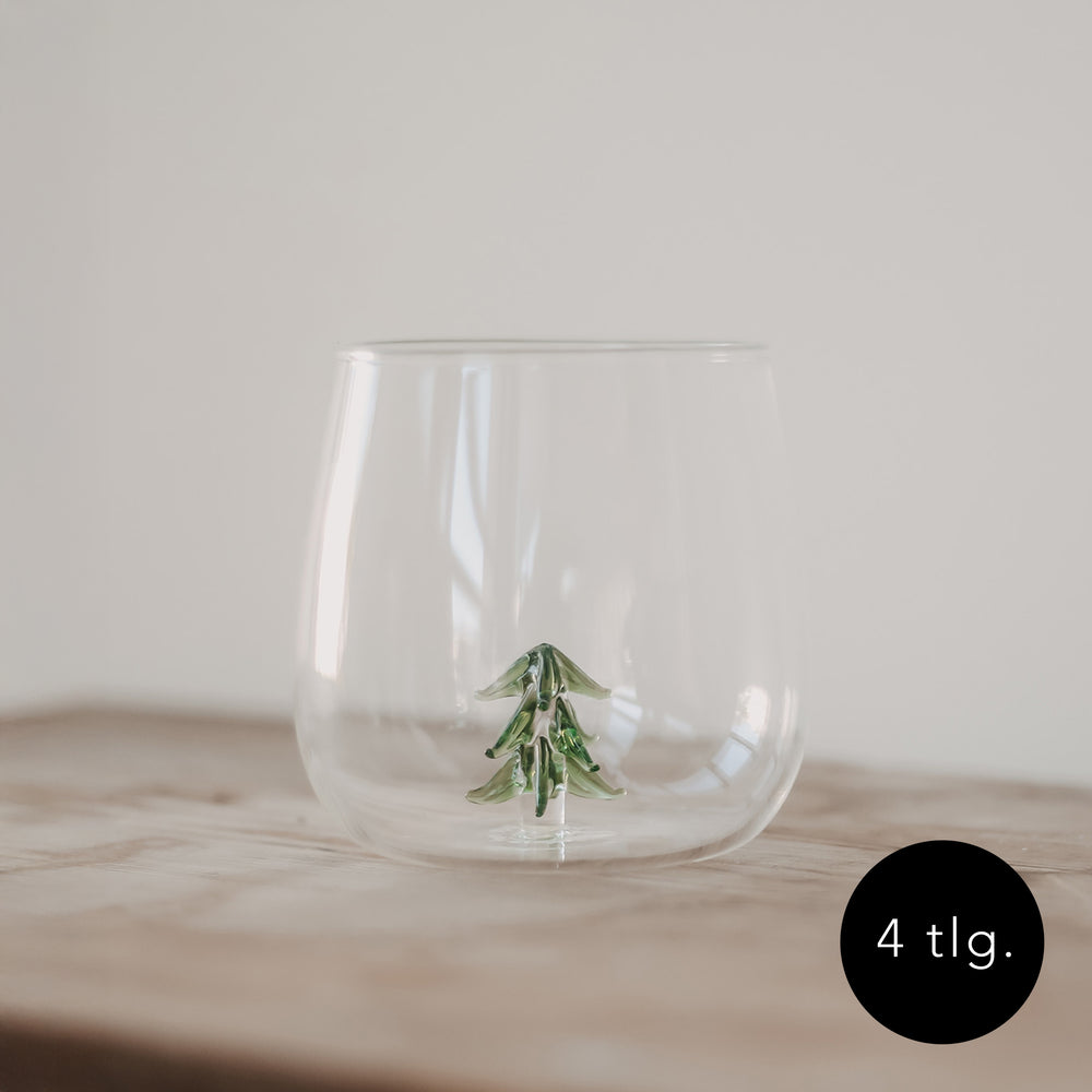 Trinkglas Tannenfigur im 4er Set