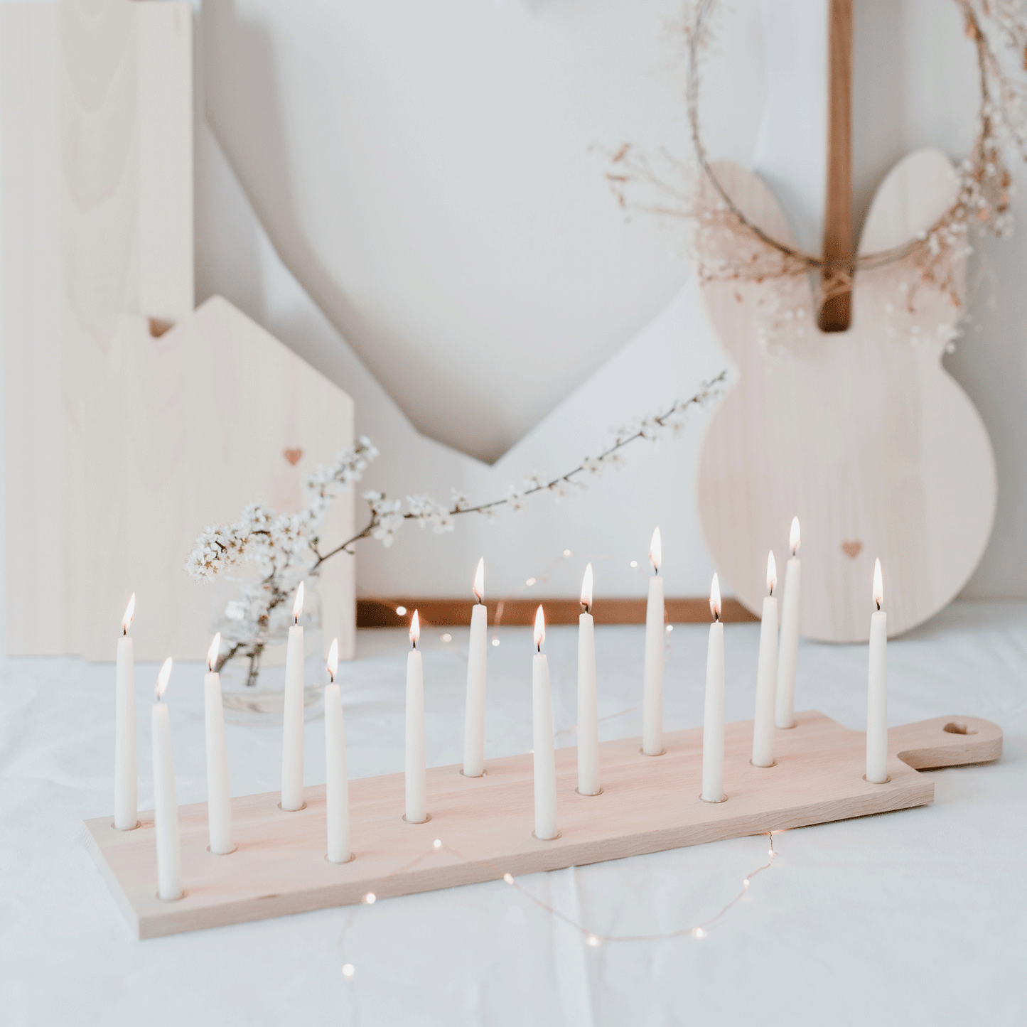 Kerzenbrett aus Buche