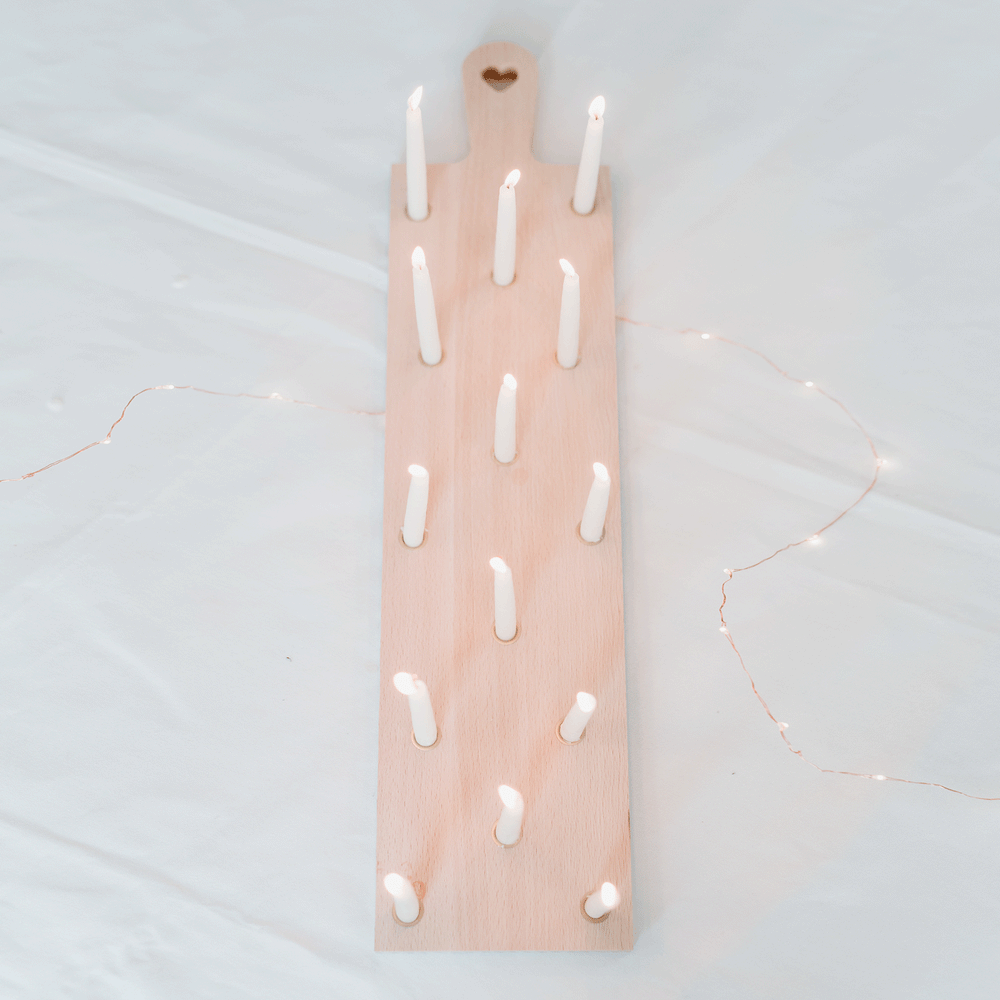 Kerzenbrett aus Buche