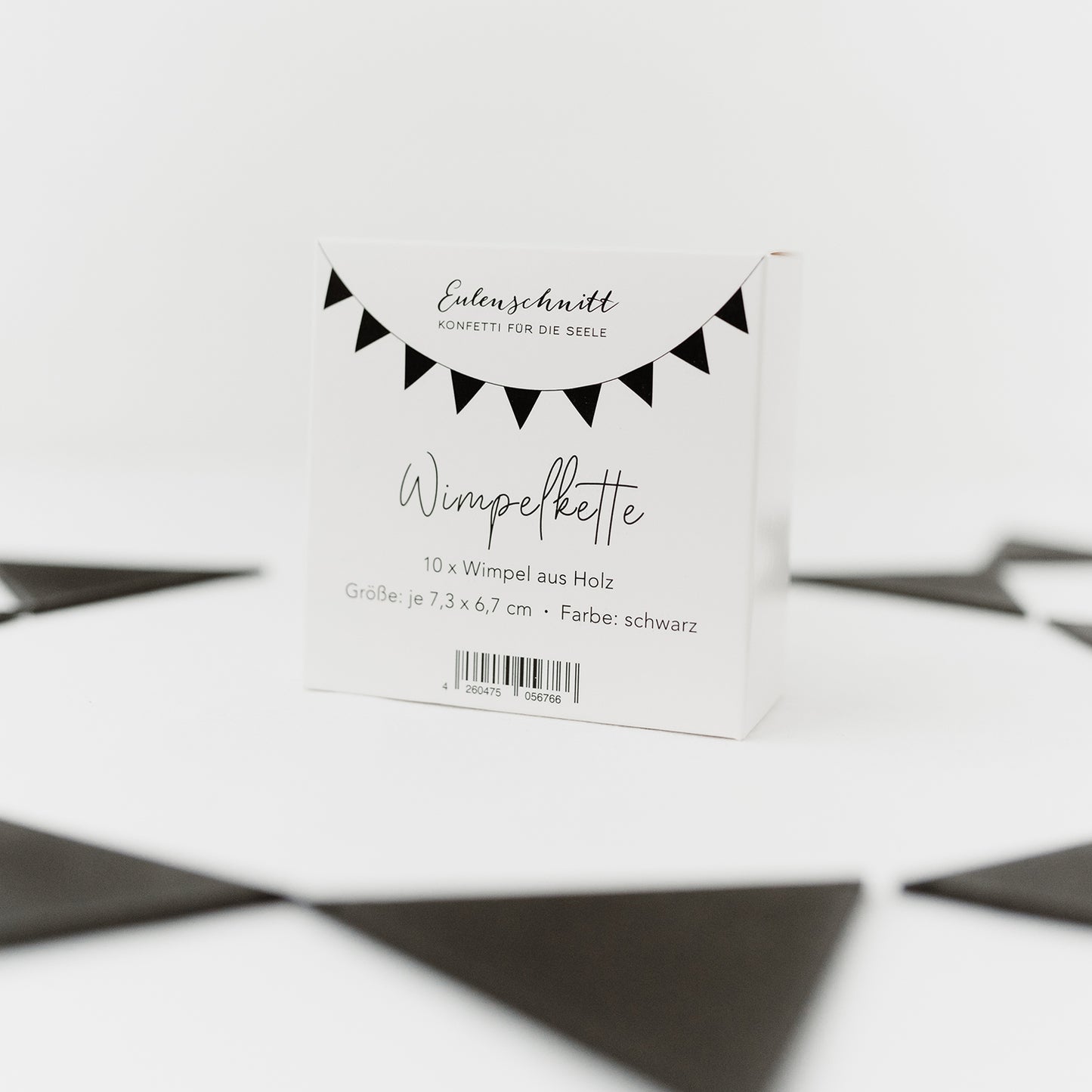 Pendentif fanion en bois noir en lot de 10