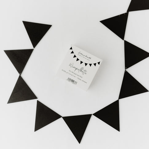 Pendentif fanion en bois noir en lot de 10