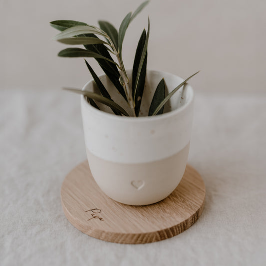 Dessous de verre papa en chêne