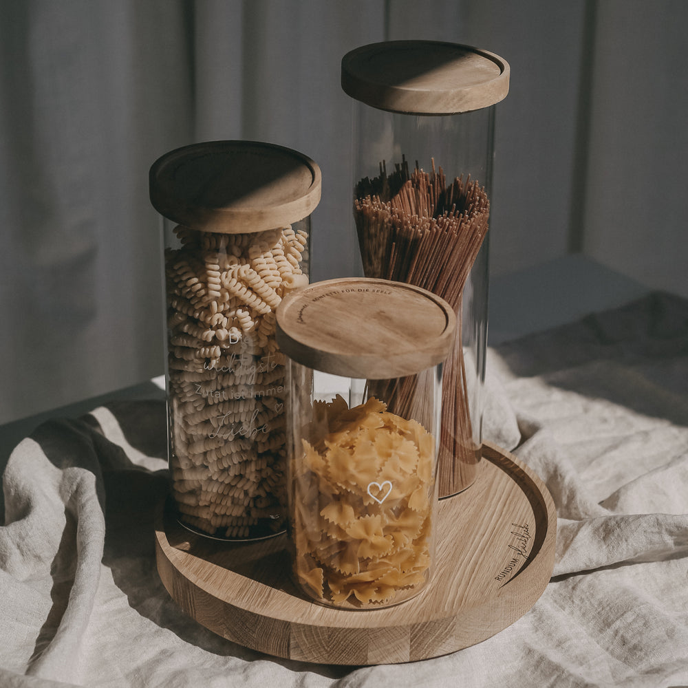 Drehteller aus Eiche Rundum glücklich