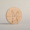 Untersetzer aus Eiche Hase