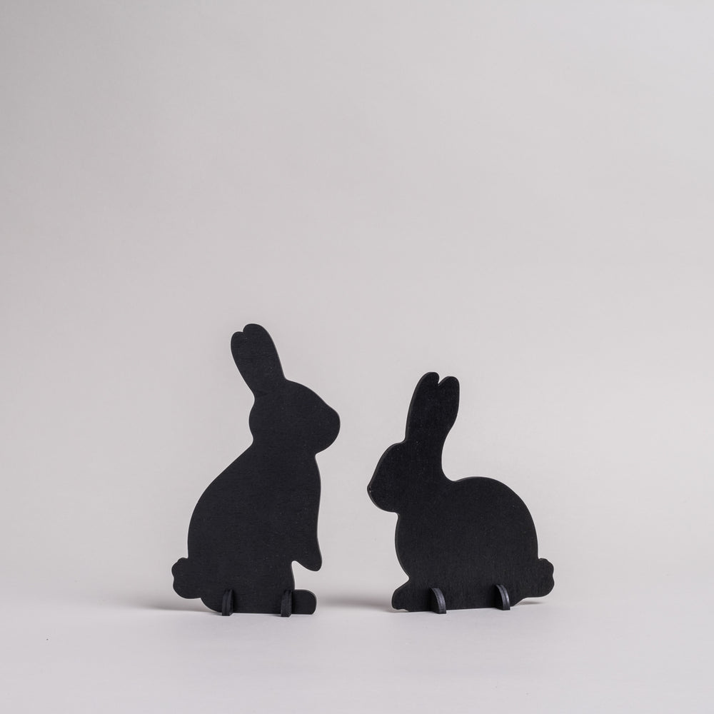 Steckhasen schwarz 2er Set | Eulenschnitt 