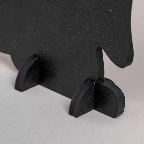 Steckhasen schwarz 2er Set | Eulenschnitt 