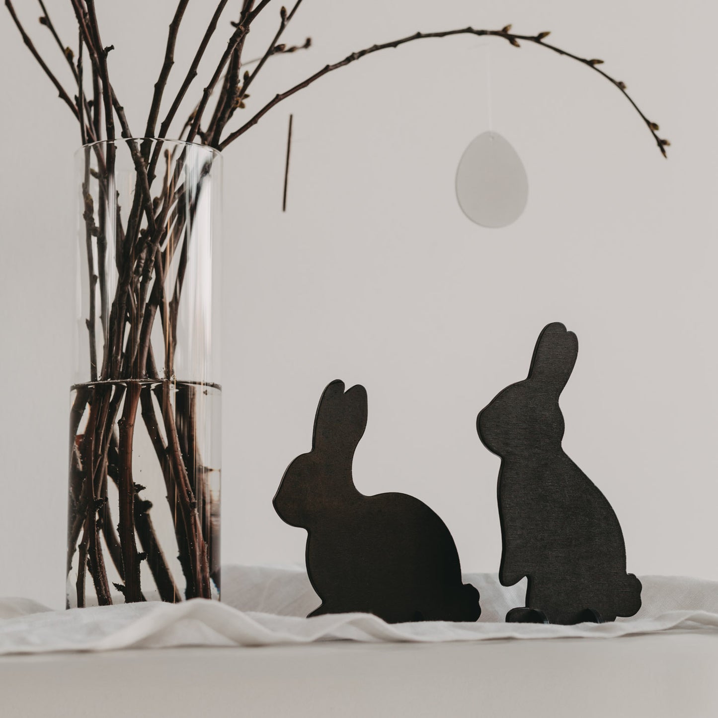 Steckhasen schwarz 2er Set | Eulenschnitt 