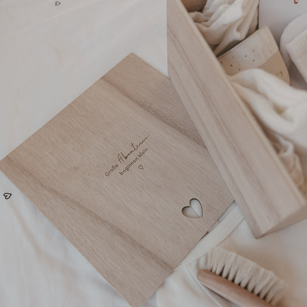 aufbewahrung erinnerungen Erinnerungsbox Abenteuer Holz – Baby Erinnerungen