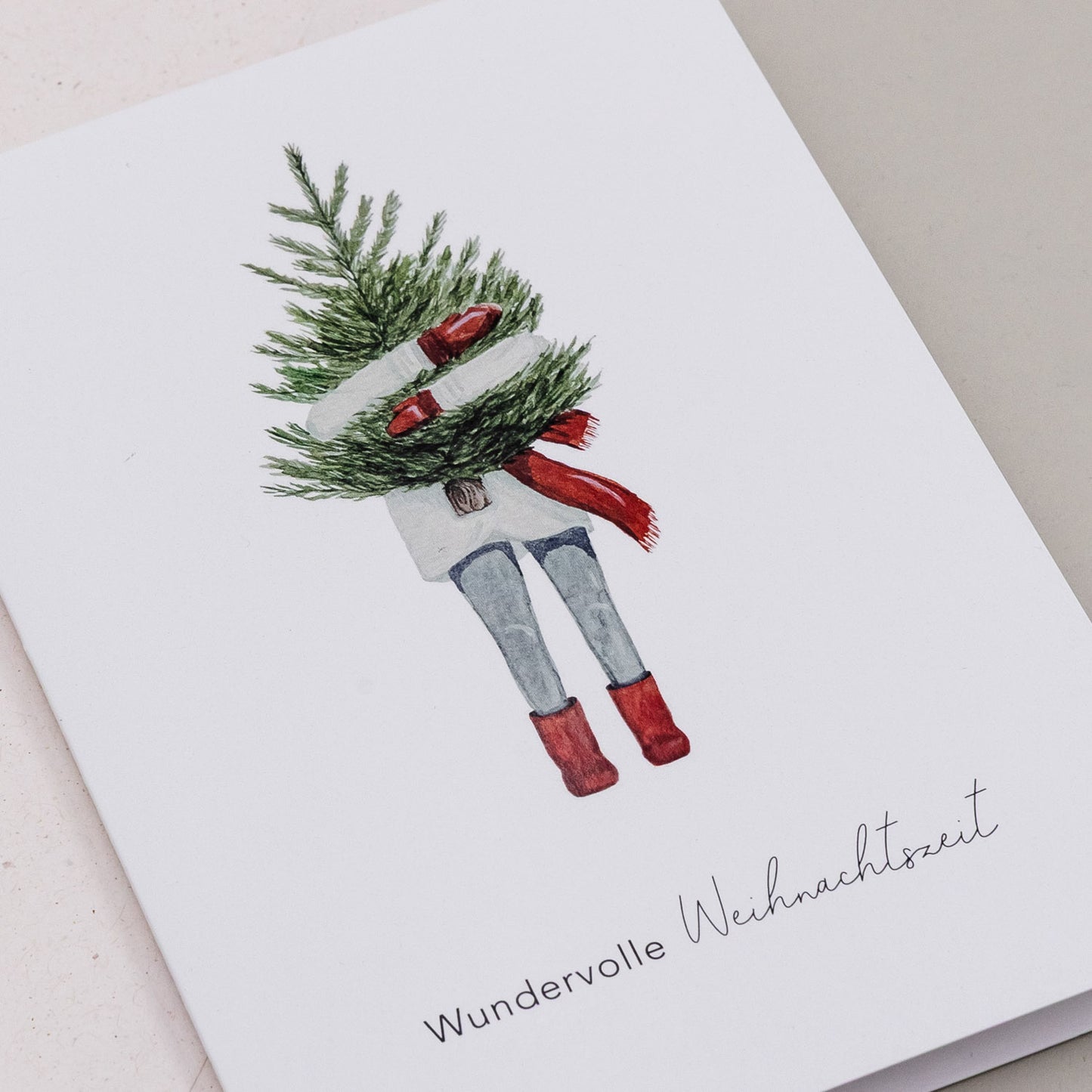 Klappkarte Weihnachtsmädchen | Eulenschnitt 