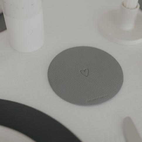 Tischsets & Untersetzer Herz Grau im 4er Set