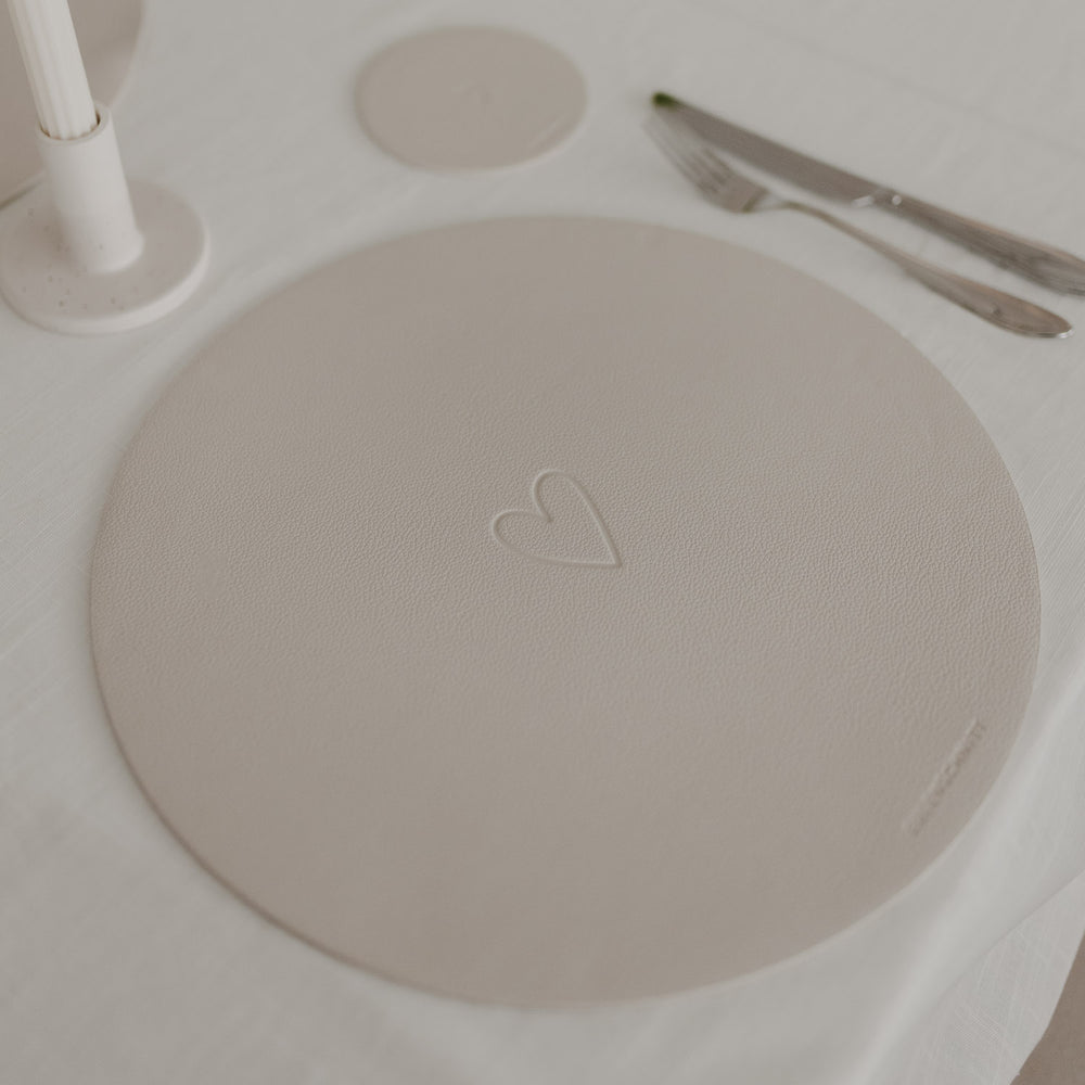 Wendbares Platzset Lieblingsmensch Creme