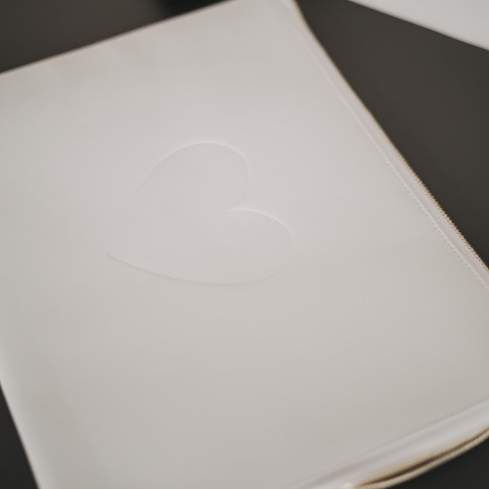 Laptoptasche Herz creme | Eulenschnitt 