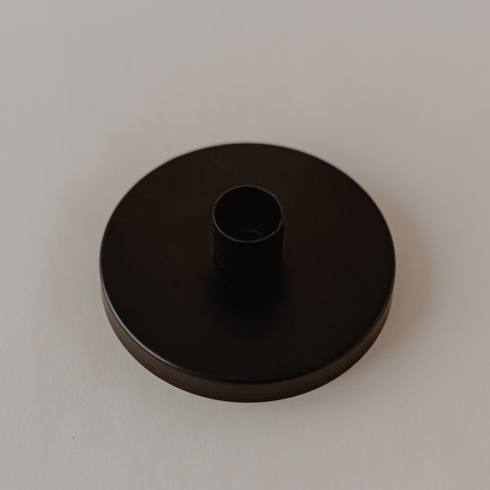 Kerzenhalter schwarz für Vorratsglas