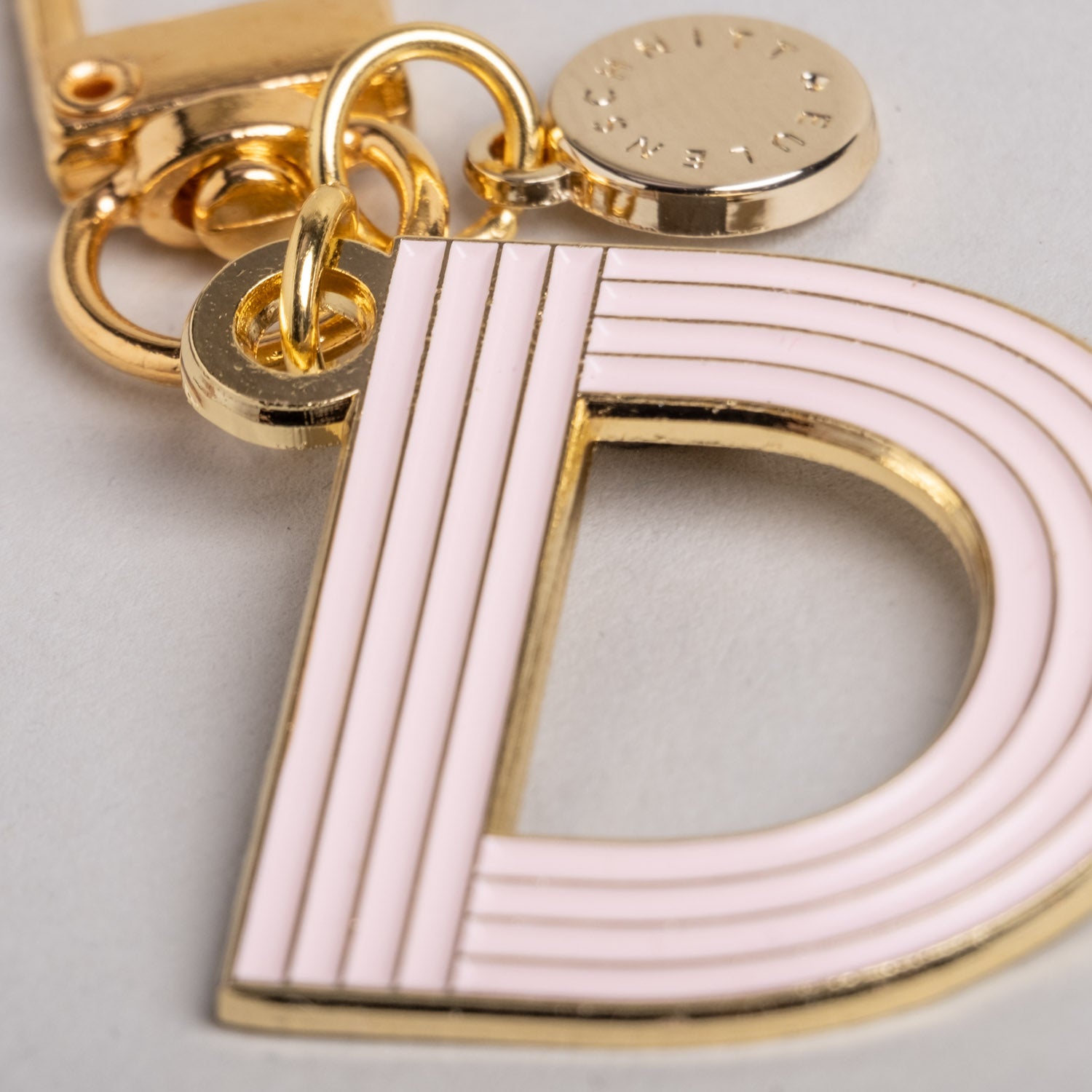 Schlüsselanhänger Mit Strass-Buchstabe D – Silberfarben, Ca. 2,5 X 3,5 Cm