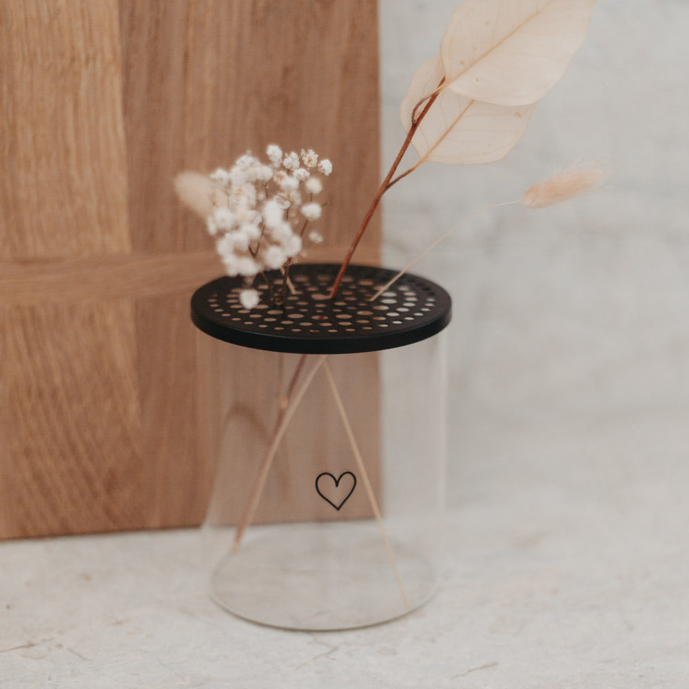 Kreativer Blumendeckel aus Metall für Trockenblumen