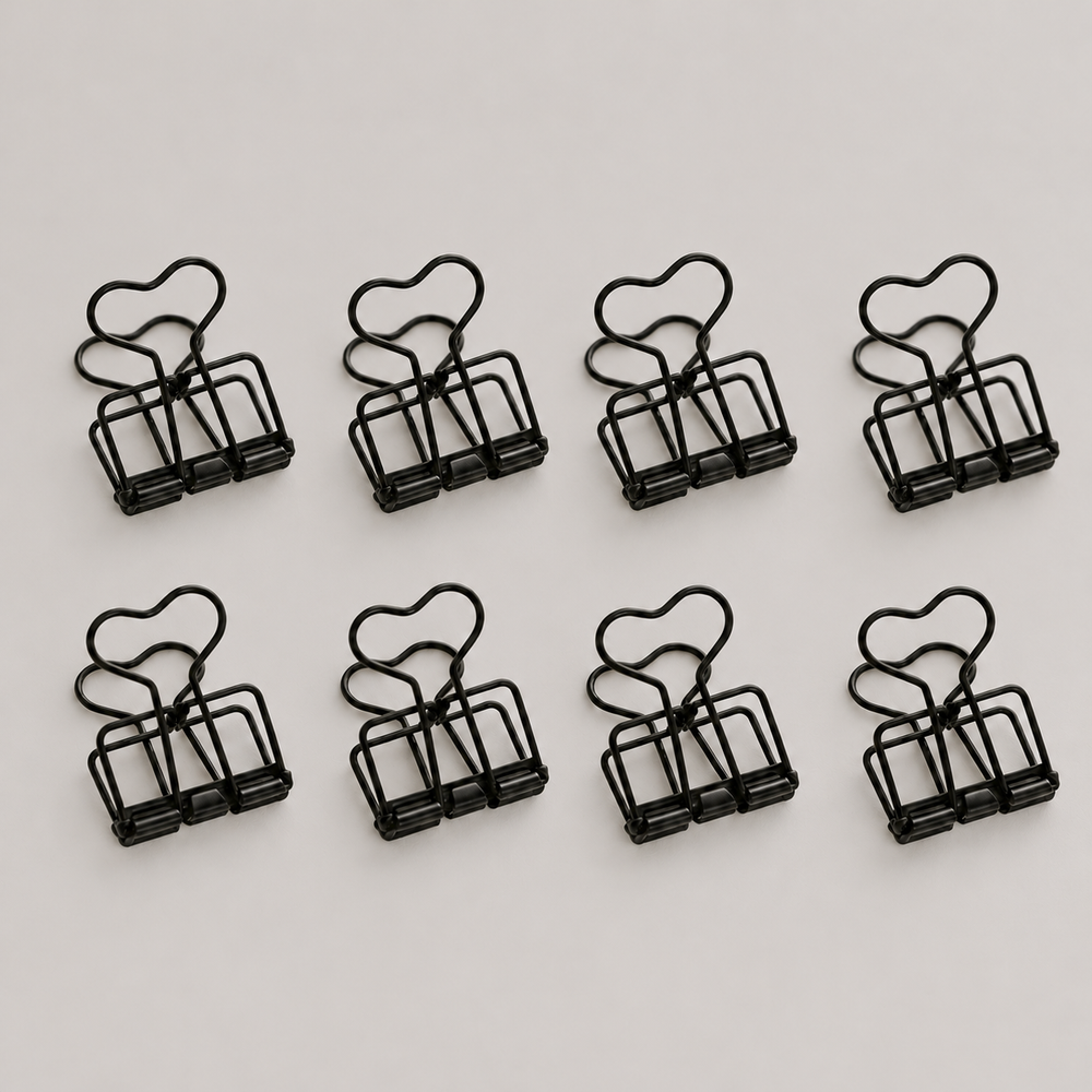 Clip klein schwarz 8er Set