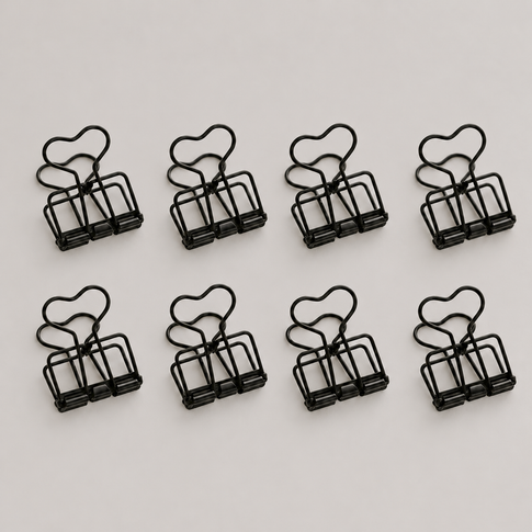 Clip klein schwarz 8er Set