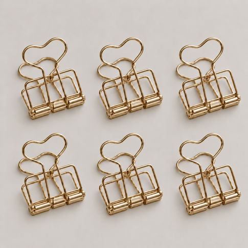 Clip mittel gold 6er Set