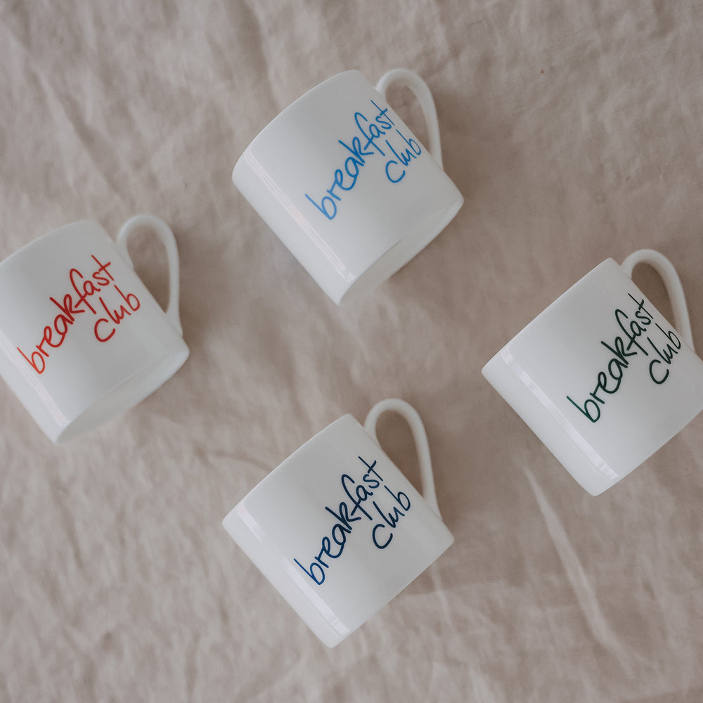 Breakfast Club Tasse hellblau – klein & leicht Breakfast Club Tasse hellblau – klein & leicht – Eulenschnitt