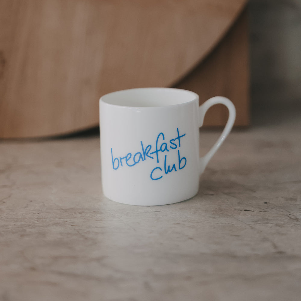 Breakfast Club Tasse hellblau – klein & leicht Breakfast Club Tasse hellblau – klein & leicht – Eulenschnitt