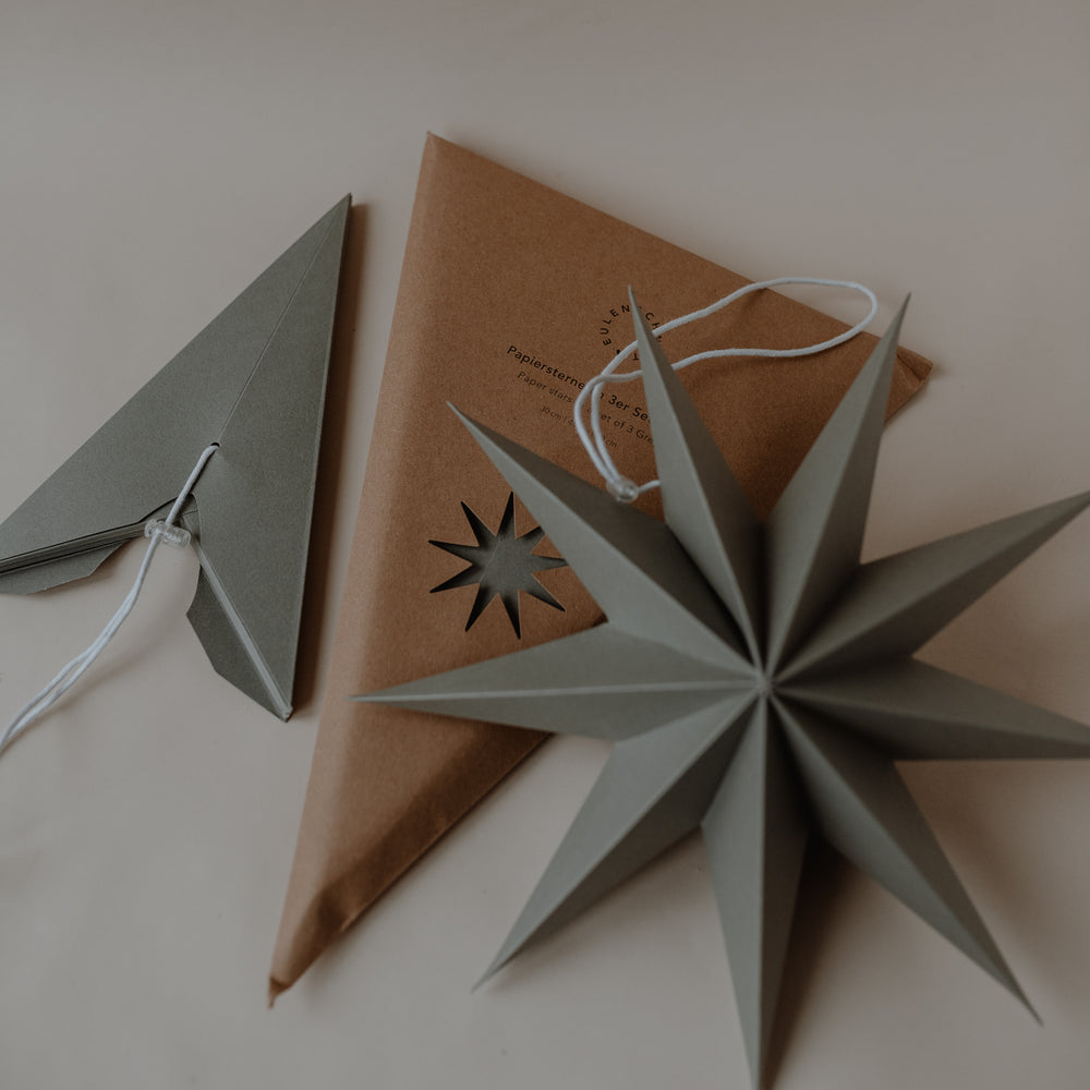 Sterne Papier 3er Set – modern & elegant
