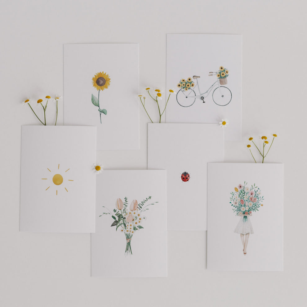 Kartenset Flower Love im 6er Set