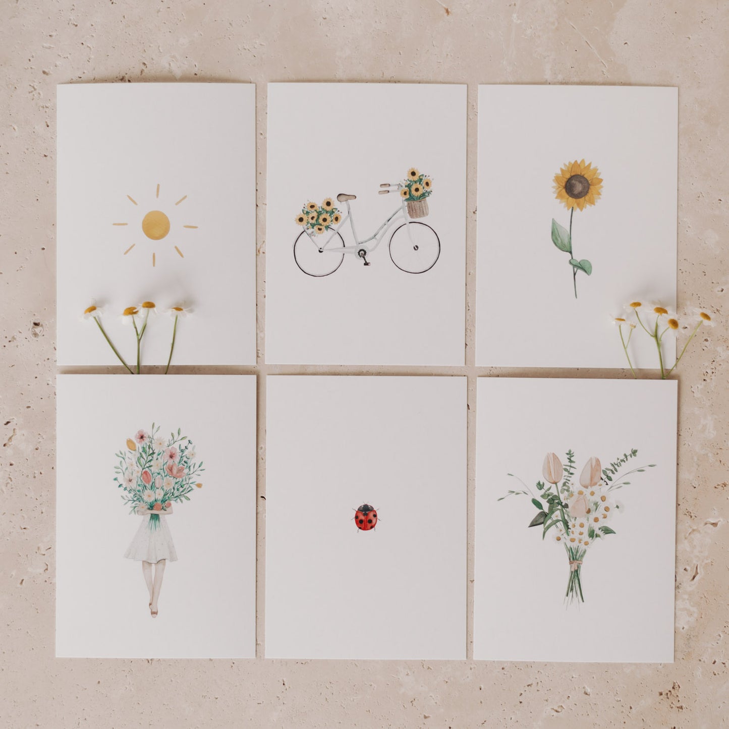Kartenset Flower Love im 6er Set