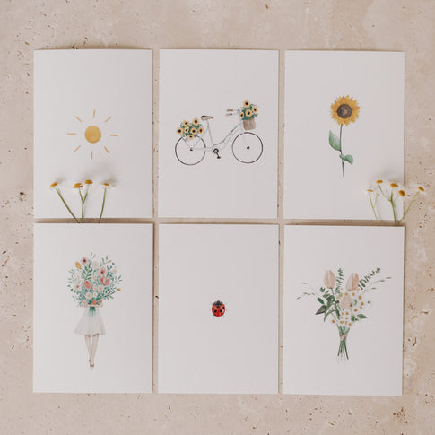 Kartenset Flower Love im 6er Set