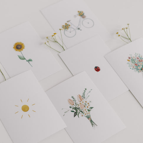 Kartenset Flower Love im 6er Set