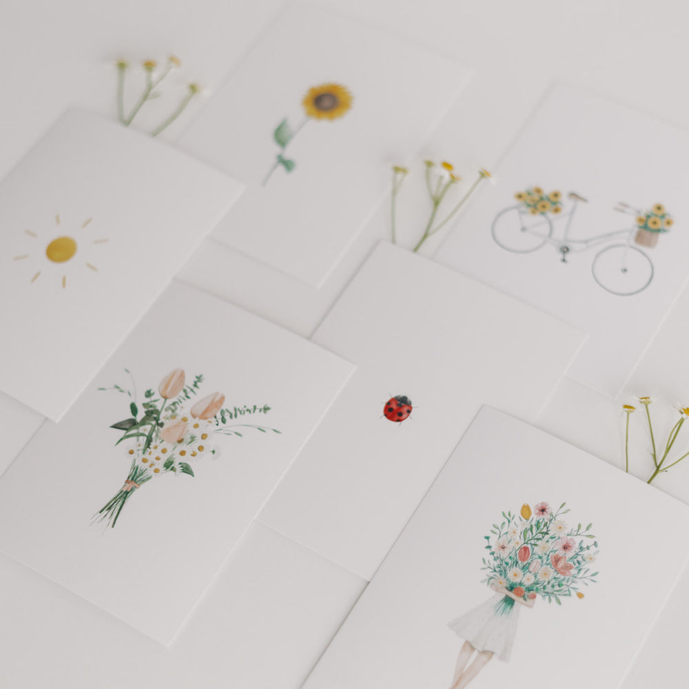 Kartenset Flower Love im 6er Set