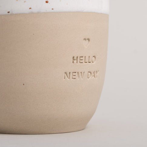 Becher Hello New Day | Eulenschnitt 