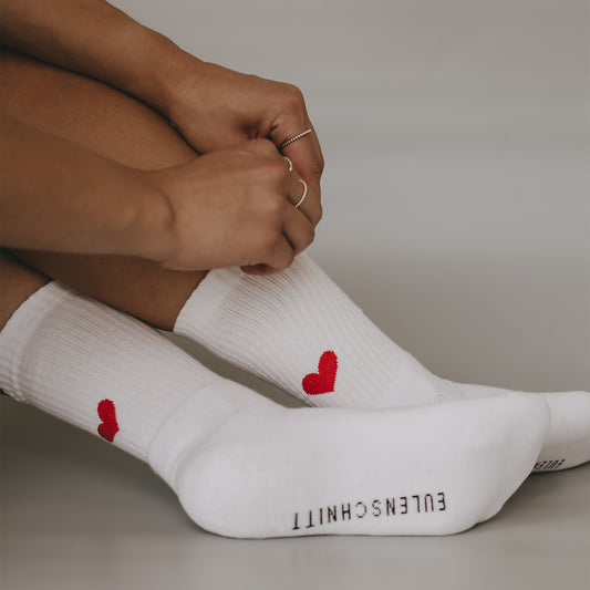 Socken Herz rot