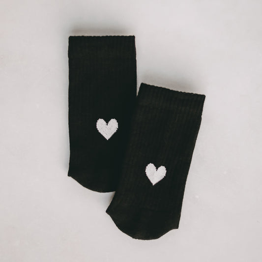 Socken Herz schwarz