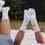 Kids Socken mit Smiley von Eulenschnitt beim Spielen im Freien