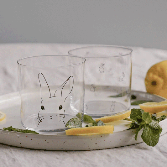 Verre à boire lapin noir