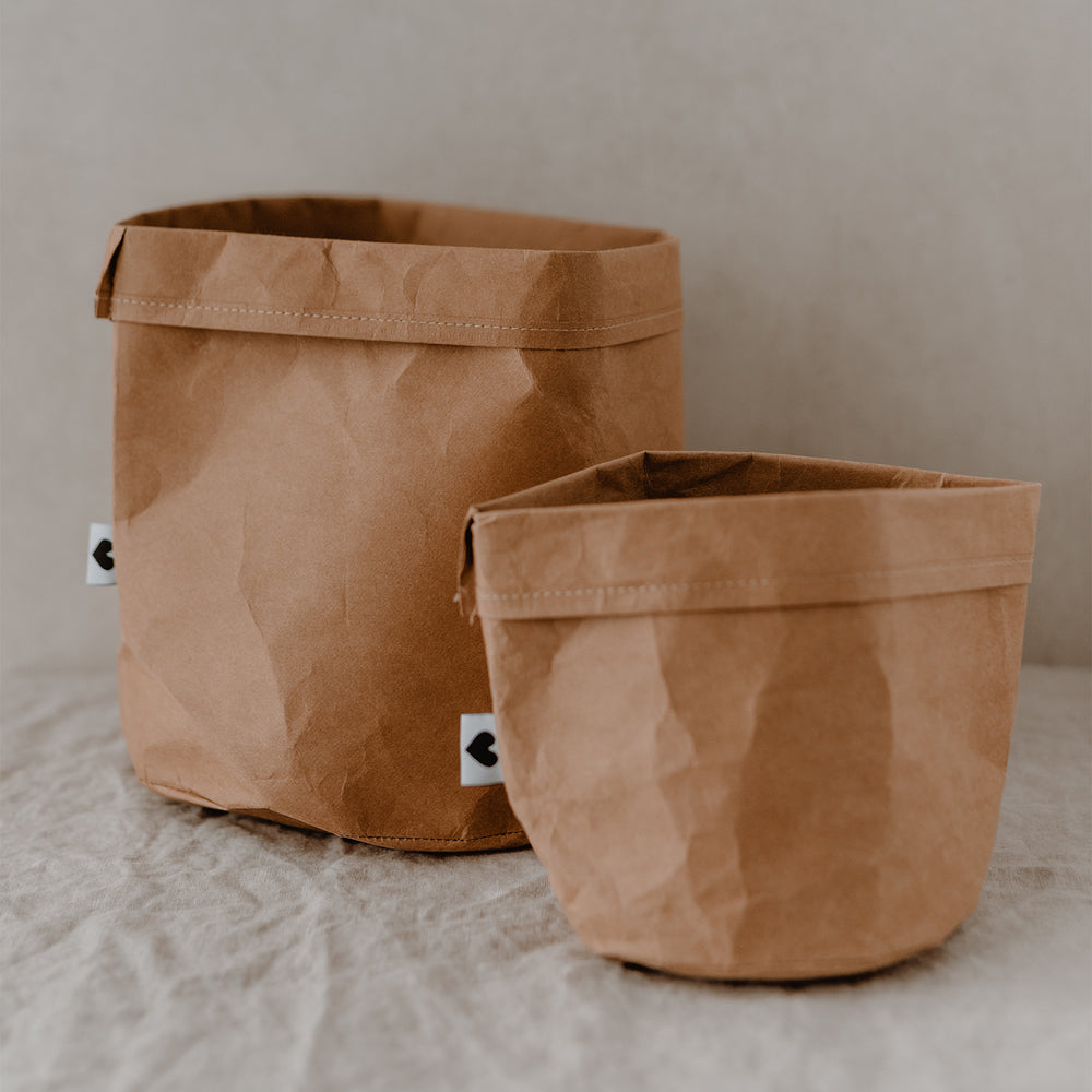paperbag aufbewahrung Paperbag 2er Set natur – Eulenschnitt